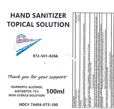 100ml Label (Dial Lubricants Label)